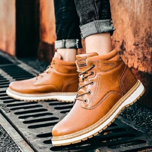 ZEEKSON 2020 Winter Outdoor Casual Shoes Mens Cold-proof High-top Snow Boots Tide Shoes Indoor Leisure Sports Running men Shoes