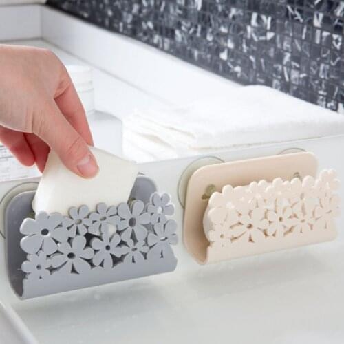 Kitchen Non-perforated Sink Rack Non-marking Sponge Rack Suction Wall Storage Drain Rack Suction Cup Kitchen Sponge Rack