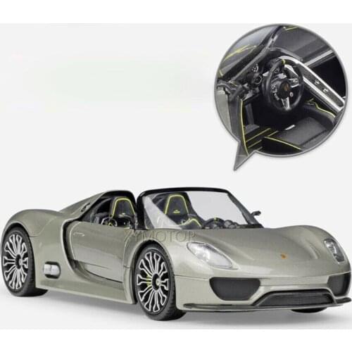 Welly 1:24 For Porsche 918 Spyder/Concept Diecast Model Racing Car Toys Gifts For Display Ornaments Metal,Plastic,Rubber