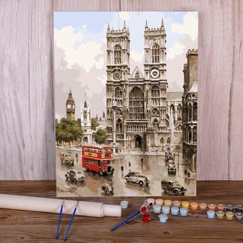 Landscape Painting By Numbers Complete Kit Acrylic Paints 40*50 Picture By Numbers Photo Home Decor Adults Wholesale