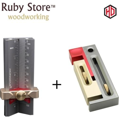 Set of 2 Depth and Height Gauge + Kerfmaker, HONGDUI, Woodworking