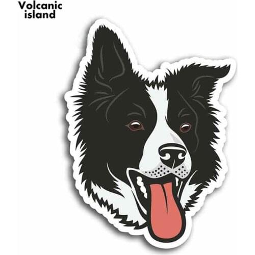 HotMeiNifor Fun Border Collie Sheep Dog Funny Car Stickers Anime Vinyl JDM Waterproof Cartoon Oem Accessories 13cm x 13cm
