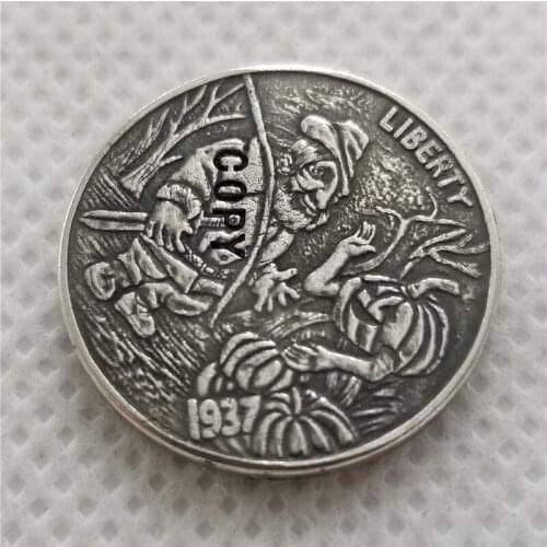 Hobo Nickel Coin_Type #50_1937-S BUFFALO NICKEL COIN COPY FREE SHIPPING