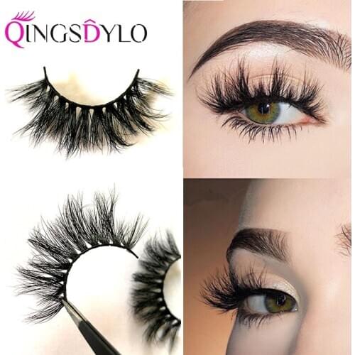 Mink Eyelashes Handmade 3D Mink Lashes Full Strip Lashes Soft Wispy Volume Natural Reusable False Eyelashes Cruelty free