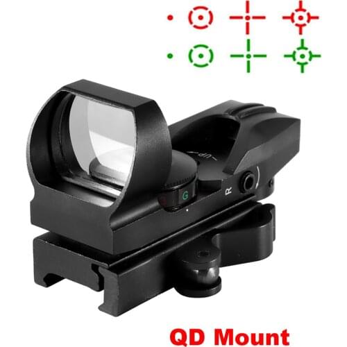 Reflex Optics Sight Red Dot Scope 20mm Dovetail with QD Mount Riflescope For Hunting Rifle Gun Airsoft Tactical Sniper