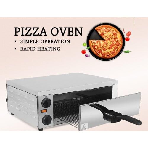 ITOP 220V Electric 12'' Pizza Oven With Handle Stainless Steel Semi-commercial Cake Roasted Chicken Pizza Oven 220V