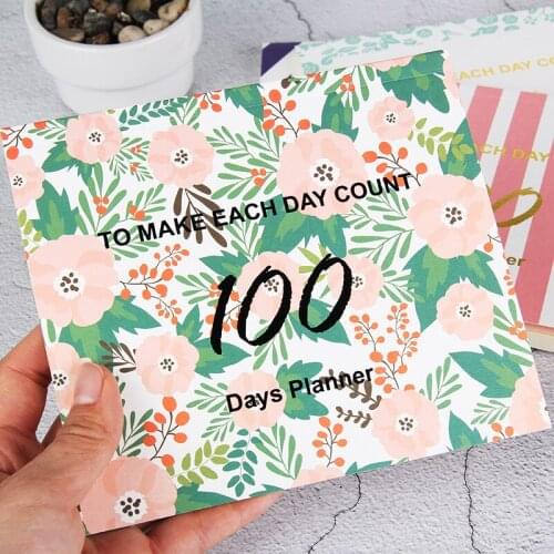 100 Days Planner To Do List Schedule Notebook Daily Weekly Monthly Plan Book Organizer Agenda School Office Stationery Supplies