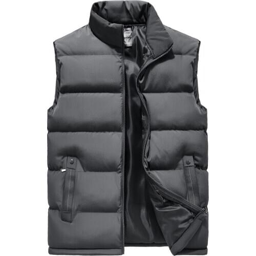 Casual Vest Men Autumn Winter Jackets Thick Vests Man Sleeveless Coats Male Warm Cotton-Padded Waistcoat men gilet veste hommes