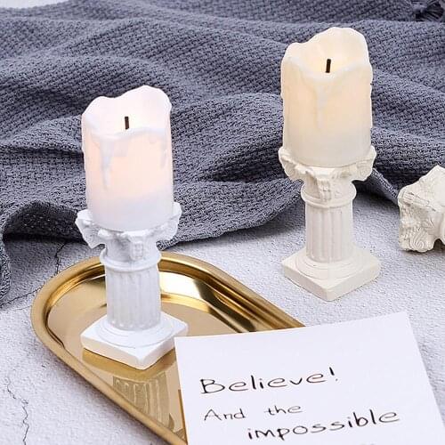INS Photography Shooting Props Mini Simulation Roman Columns Artificial Candle Photo Studio Background Adornment Fotografia
