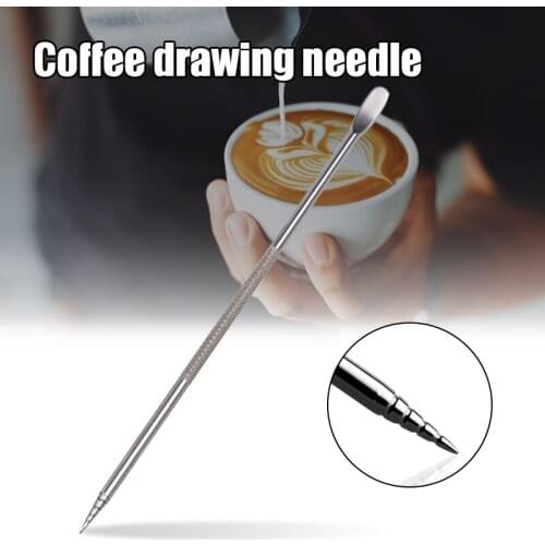 Stainless Steel Coffee Art Pen Coffee Fancy Stitch Barista Tool for Cappuccino Latte Espresso Decorating GQ