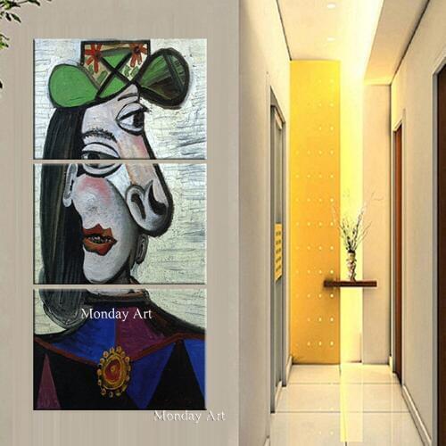 Hand painted Pablo Picasso famous paintings dream girl abstract painting figure oil painting on canvas Modernism Cubism Wall Art