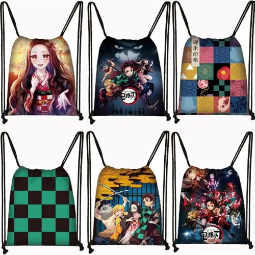 Anime Demon Slayer Backpack Women Rucksack Kawaii Kimetsu No Yaiba Shoulder Bags Tanjirou Kamado Zenitsu Girls Daypack Book Bag
