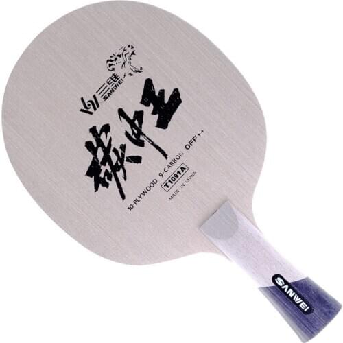 Sanwei T1091A KING OF CARBON (10 plywood + 9 soft carbon) Table Tennis Blade Mid-fast speed off++ ping pong racket for game