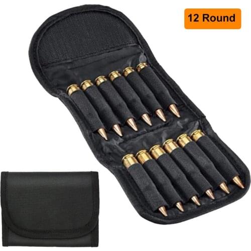 Folding Shell Holder 12 Round Tactical Ammo Bullet Carrier Pouch Military Molle Shougun Cartridge Ammo Holder Bag for Hunting