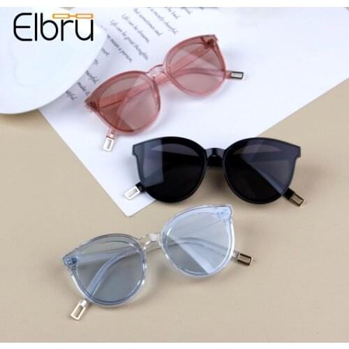 Elbru Children Fashion Light Color Sunglasses Boys Girls Small Sunshades Cute Kids Sun Glasses Colorful UV400 Lens Spectacles