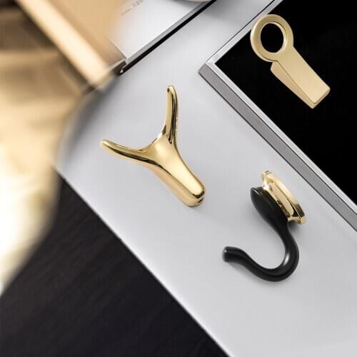 Modern Simple Shoe Cabinet Wardrobe Hook Nordic Porch Wall Hanging Clothes Single Metal Black Fitting Room Coat Hook