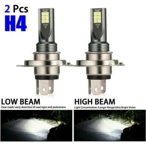 2pcs LED Headlight H4 LED 30000LM 6000K Super White Headlight Bulb Conversion Kit Hi-Lo Beam LED Headlights For Cars New Arrival