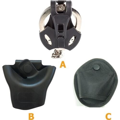 Tactical Handcuff case holder pouch Bag Waist Pockets Holder Bag Cuffs Holster with Snap Closure