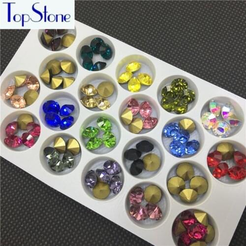 TopStone (SS28) 6mm 288pcs Round Glass Chatons Pointback Rhinestones For Jewelry Crafts DIY glass strass chaton stone