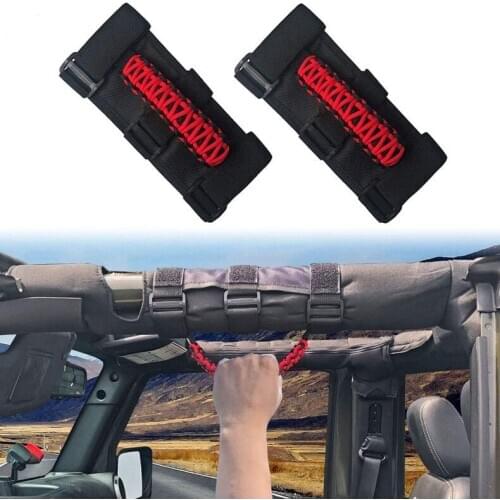 Handmade paracord handrail Roll Bar Grab Handles Grip Handle Jeep Handles Straps Thin Holder Wrangler Survival Parachute Cord