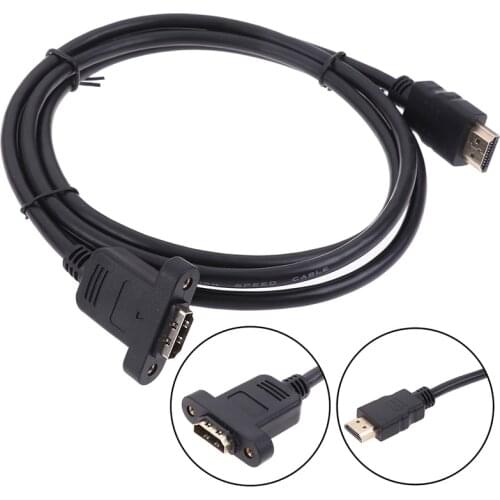 Extension Cable Male to Female Gold Plated With Screw Panel Mount Cable 0.3m/0.5m/1m/1.5m