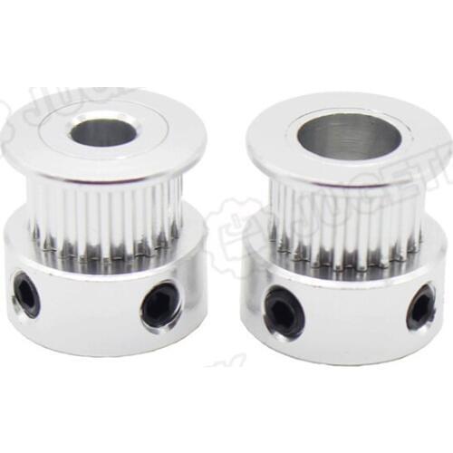 High quality GT2 Pulley 24Teeth 6.35mm Bore for 9mm Width Belt for 3D Printer Part GT2 Timing Pulley