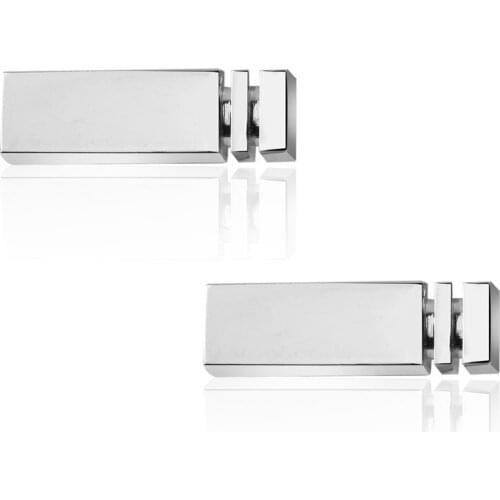 HYX Jewelry round Silvery cuboid metal Brand Cuff Buttons French Shirt Cufflinks For Mens Fashion Cuff Links