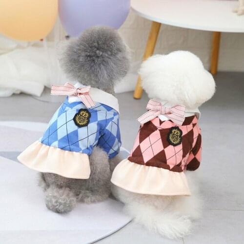 S-2XL Autumn Winter College Style Cute Print Casual Warm Dog Clothes Puppy Outfit Pet Cat Coat Fashion Clothing For Small Dogs