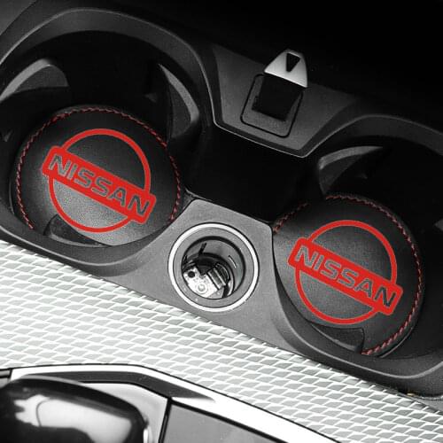 1pcs Car Cup Holder Coaster Non slip Pad Mat Interior Decoration For Nissan Nismo Tiida Teana Juke Qashqai