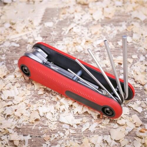1PCS Multifunction Bicycle Allen Wrench Mountain Bike Repair Tool Hex Set Folding Alloy Steel Portable For Small And