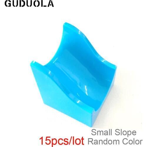 15pcs/lot Big Bricks Small Slope Marble Race Run Maze Balls Track Funnel in Blocks Duplo Building Blocks Toys