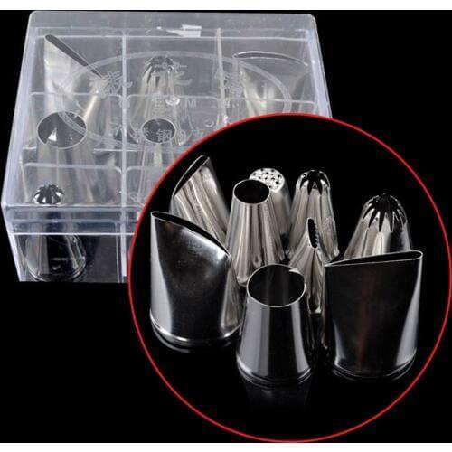 2set 9 X LARGE CUPCAKE ICING PIPING NOZZLES TIPS GRASS HAIR CAKE DECORATING Pastry Fondant Cake Sugarcraft Decoration Tools