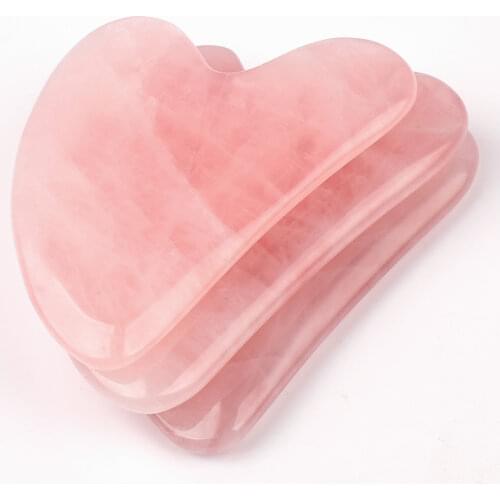 9PCS/SET Massage Jade Roller Gua Sha Stone Board Rose Quartz Guasha Plate Massager Scrapers Tools For Face Eyes Neck Back Body