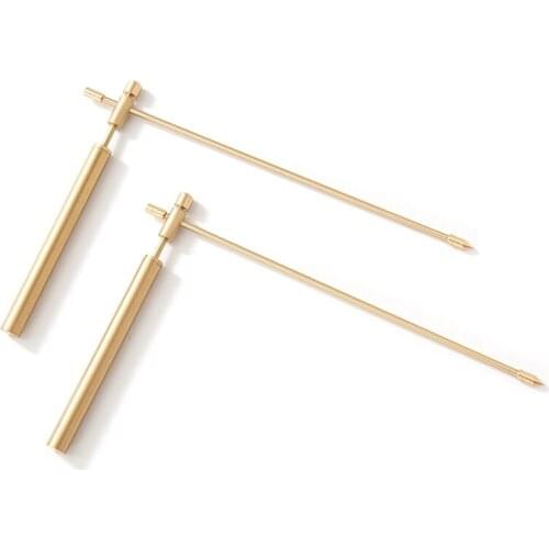 ABSF 1Pair Copper Dragon Seeking Dowsing Rod Outdoor Energy Water Witching Adjustable Detector Professional Detachable Tool