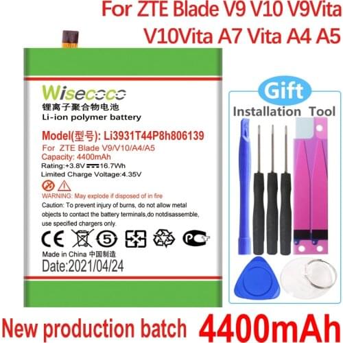 WISECOCO Battery For ZTE Blade V9 V10 V9Vita V10Vita A7 Vita A4 A5 2020 Li3931T44P8h806139 High Quality Phone