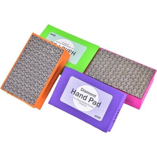 Diamond Hand Polishing Pad 90*55mm Stone Wiper Glass Grinding Ceramic Abrasive New