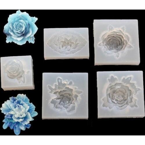 Flower Rose Silicone Mold Polymer Clay Craft Jewelry Making DIY Decorating Tool Clay Molds