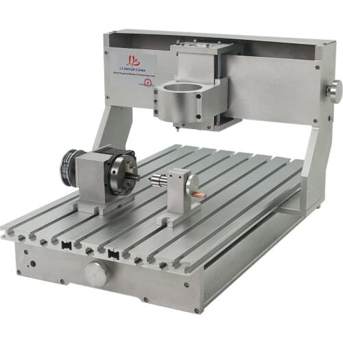 DIY cnc 3040 aluminum frame 4axis spindle 65mm stepper motors limit switch for cnc router 3040 engraving milling machine