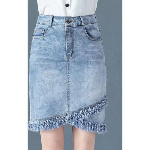 FZBIZLYV Denim Pencil Skirts