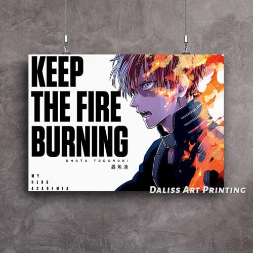 Canvas Anime My Hero Academia Todoroki Pictures Home Decoration Paintings Poster HD Prints Wall Art Modular Living Room Framed