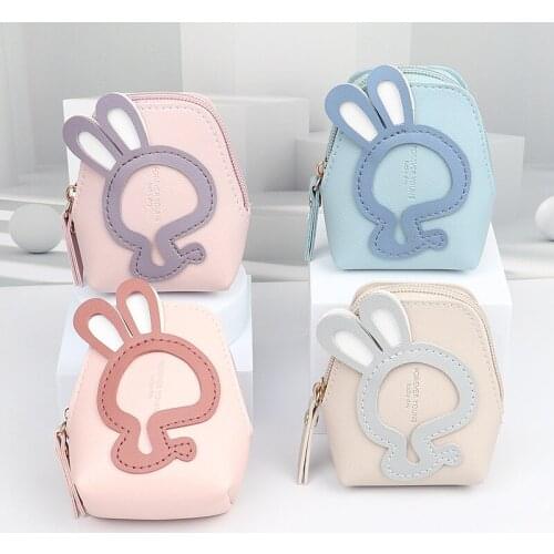 Korean small rabbit zero purse female sweet mini receives small bag key to hang act the role of coin bag spot wholesale