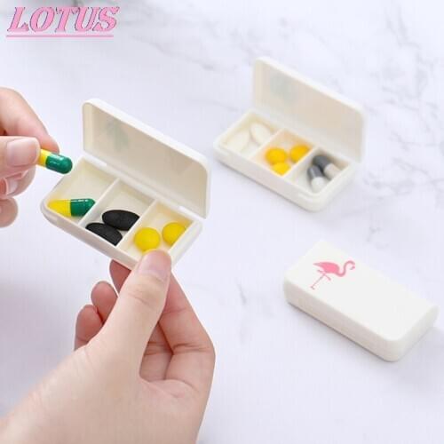 Pill Box Flamingo Tablet Box Cactus Leaf Pill Box Medicine Dispenser Box Mini Storage Box
