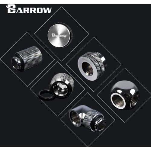BARROW S Version Metal Fitting Computer Connector use for Water Cooling System Extend Fitting 45-90 Angle Cable Adapter P