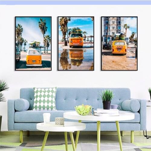 Minimalist Car Cartoon Construction Truck Canvas Painting Art Print Poster Picture Child Baby Bedroom Wall Decoration Unframed