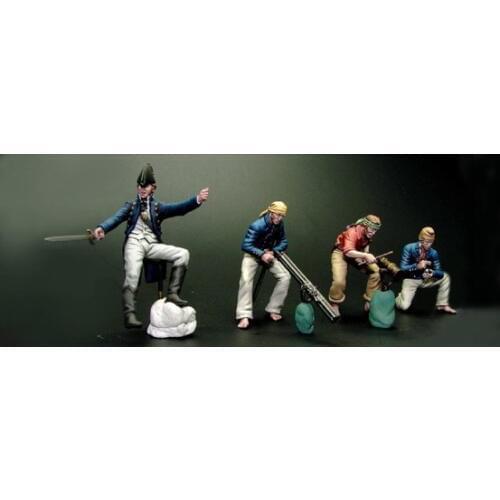 NIDALE model Free shipping scale 1/35 Classic ship model accessories resin figures 4 pcs/lot