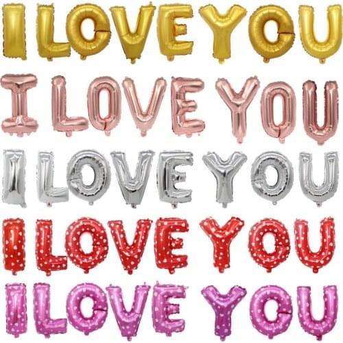 I love you balloon 16 inch letter balloon set I love you wedding wedding confession decoration arrangement aluminum film balloon