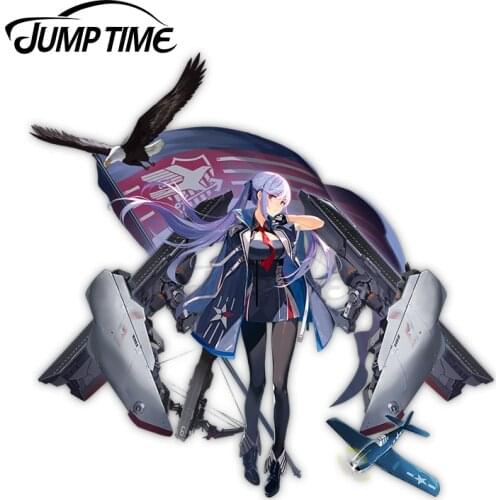 Jump Time 13 x9.6cm For Azur Lane Essex Anime Waifu Decal DIY Motorcycle Car Stickers Graffiti Sticker Waterproof Vinyl Material