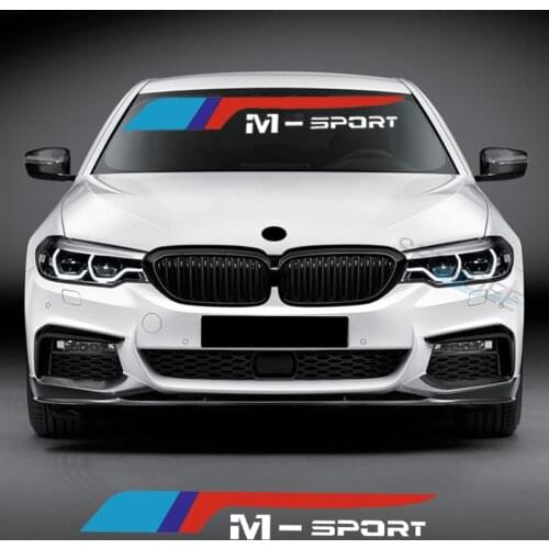 1Pc Car Styling M Sport Front Windshield Stickers Decal For BMW E90 F20 F30 F31 G20 F40 F10 F34 F36 E87 X3 X5 Car Accessories