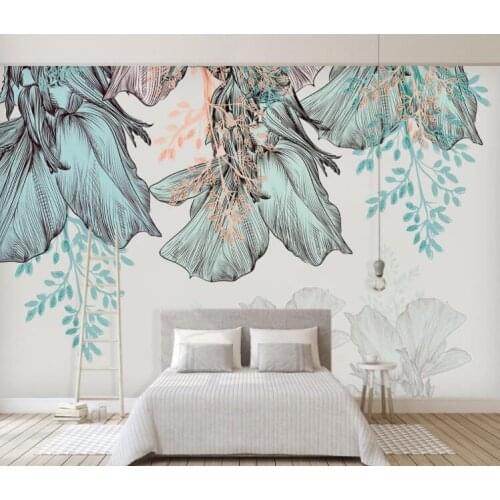 Bacal Custom wallpaper photo green small fresh plant background wall home decoration living room mural 3d flower wallpaper