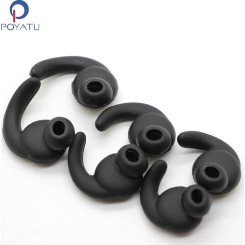 POYATU Earbud Gel Earbud Tips For Meizu EP51 In-Ear Sports Bluetooth Headphones Replacement Eartips Earbuds Earhook 3pairs S/M/L
